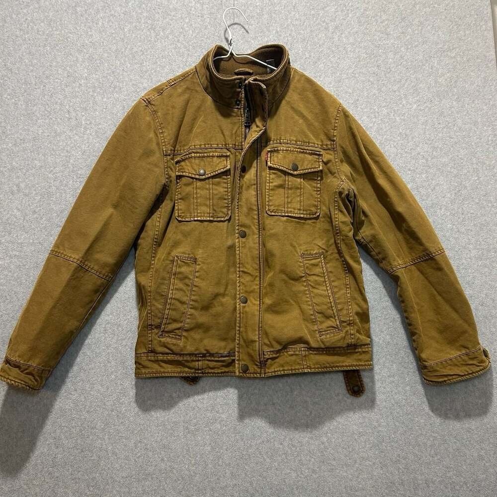 Levi's Mens Brown Canvas Quilted Utility Jacket Size S